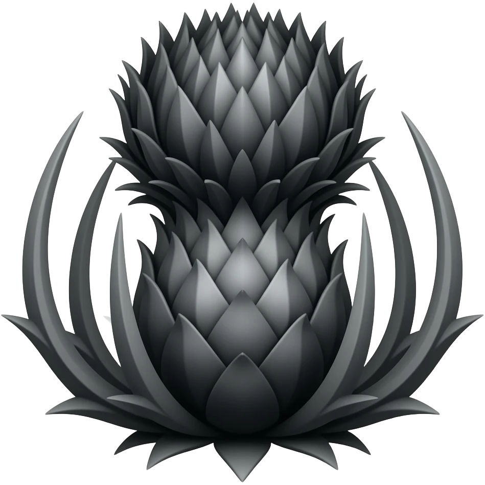 black shadow thistle emoji emoji