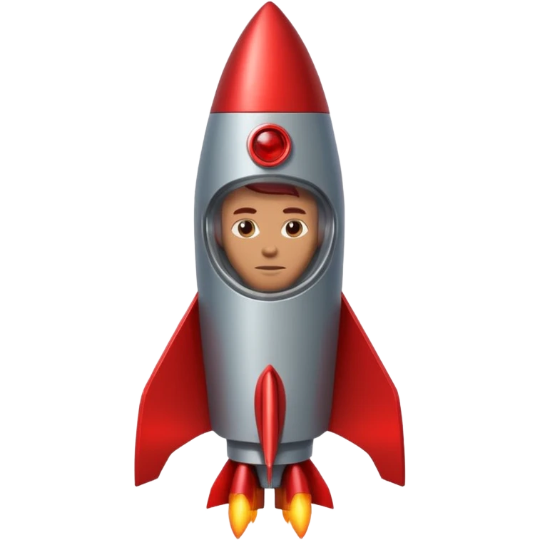rocket with man inside emoji