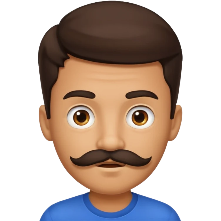 mustache Young boy,Big mustache, different faces. emoji