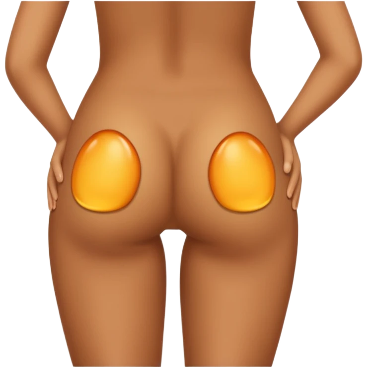 Naked side butt emoji