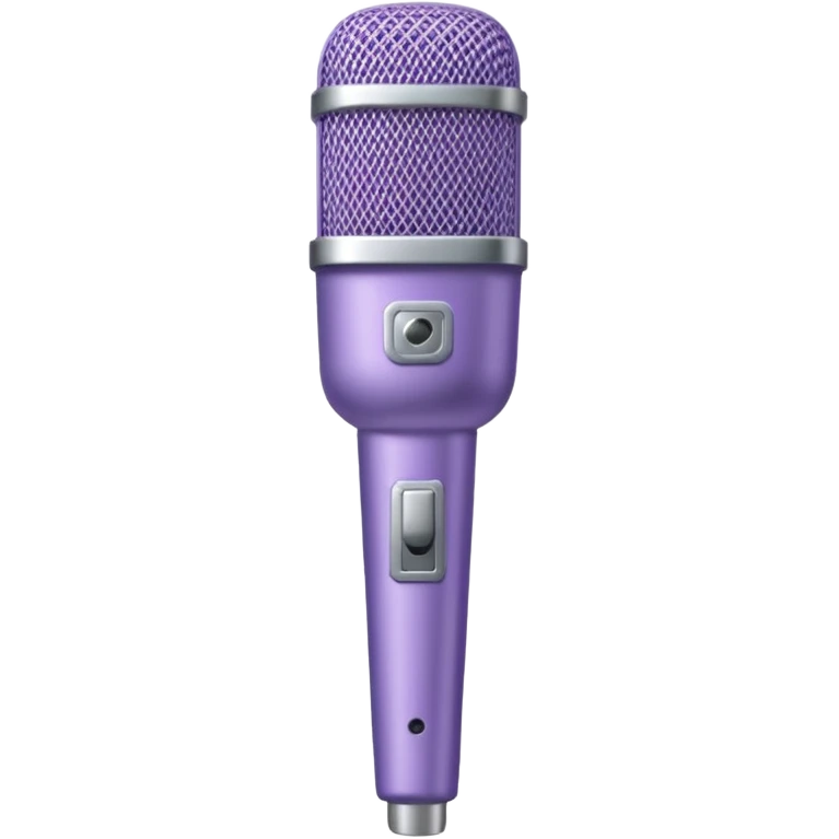 A pastel purple microphone emoji