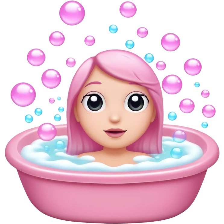 pink Bubble bath emoji