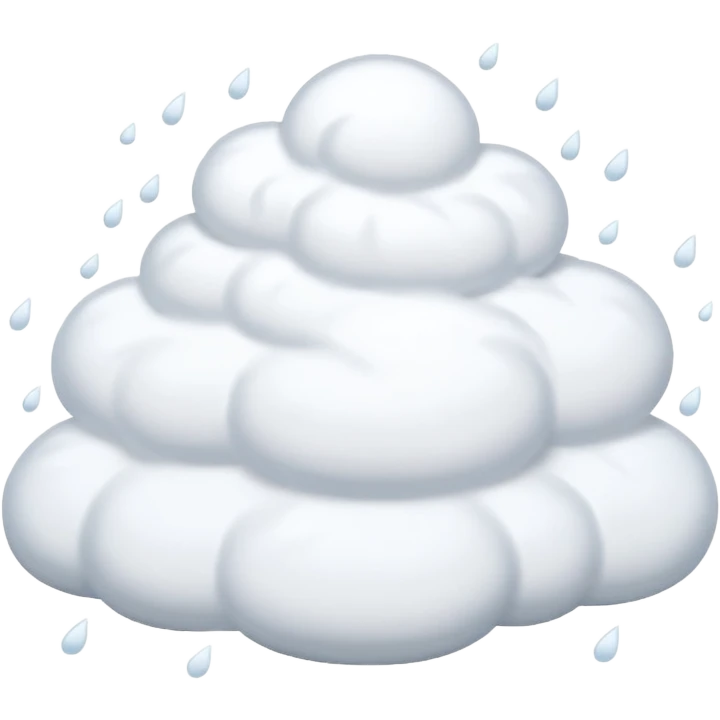 A gentle snowfall with large flakes floating downward. emoji