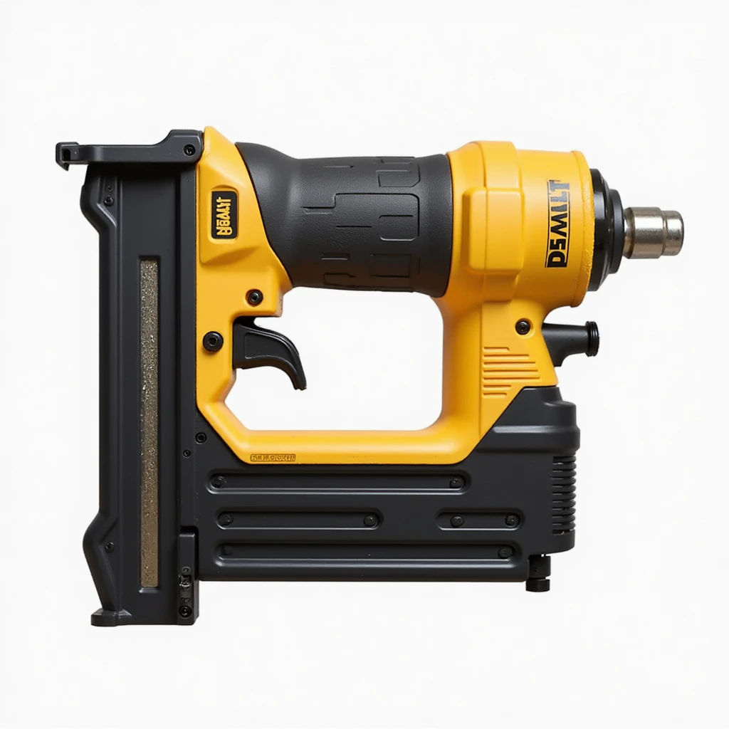 realistic DeWalt nail gun, yellow and black, tool icon emoji