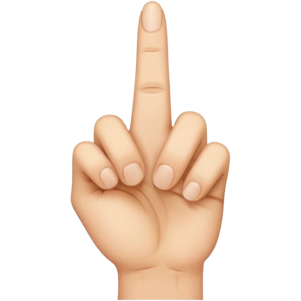 Middle finger emoji
