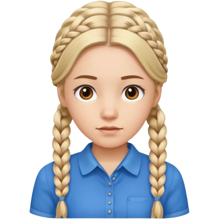 Girl with twin braids emoji