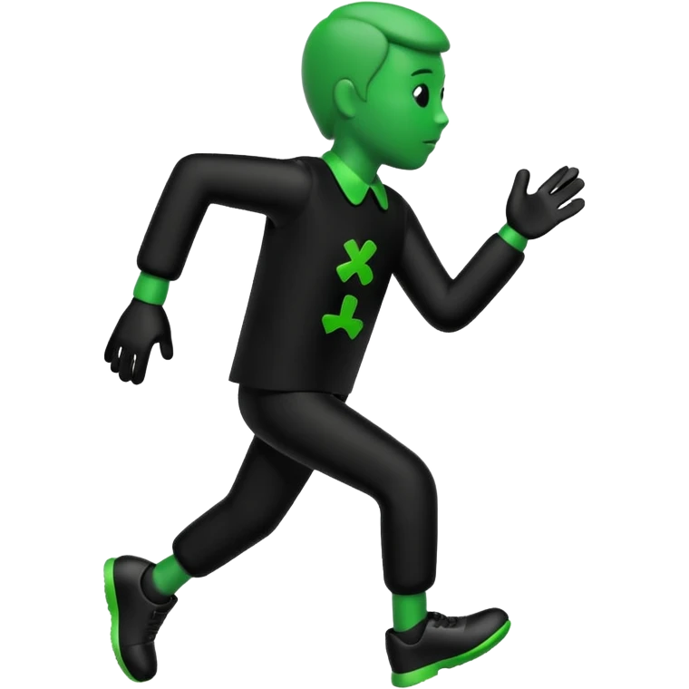 corriendo muñeco negro ampelmanchen emoji