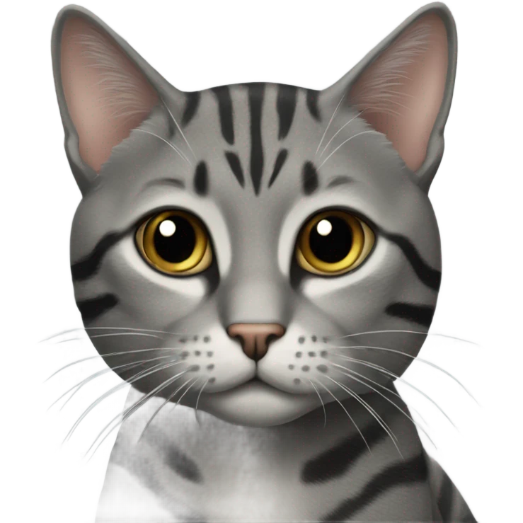 Grey and black tabby cat  emoji