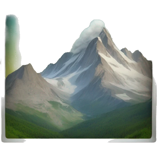 a photo frame of a mountain  emoji