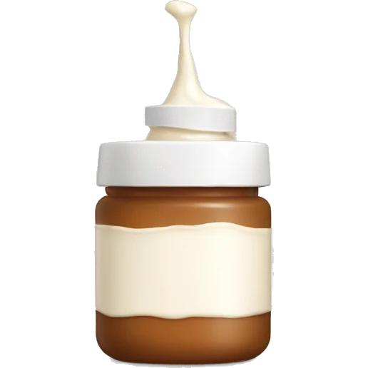 a bottle of cream with nothing on the lid emoji