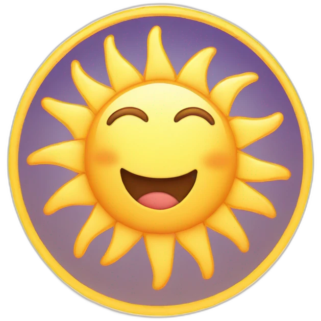 the sun is shining brightly the inscription good morning emoji