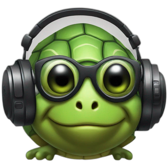 Dj turtle emoji