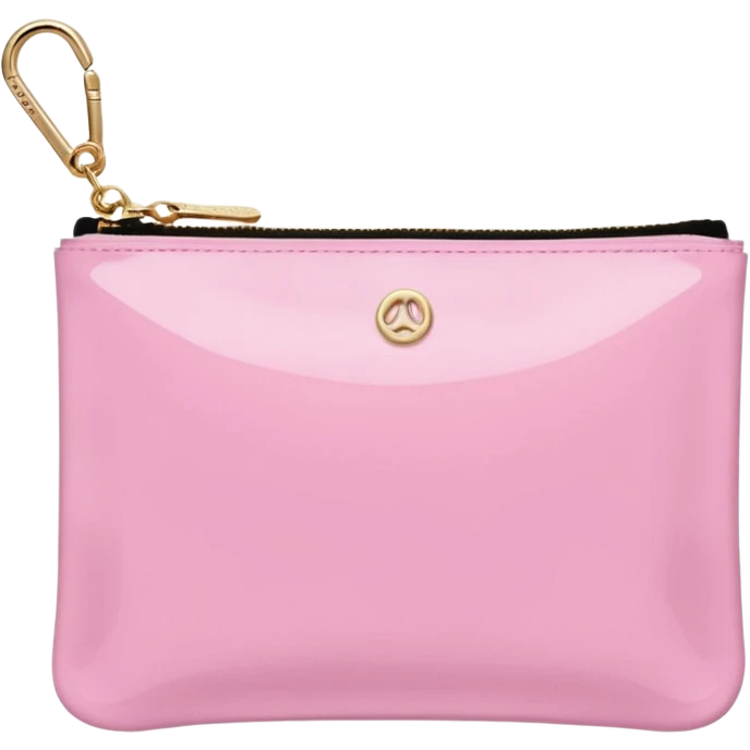 pink stoney clover lane rectangle pouch with shiny gold zipper and a circle zipper puller = pouch should be solid emoji