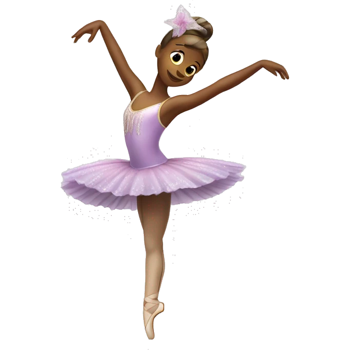 A sugar plum fairy ballerina performing pas de deux  emoji
