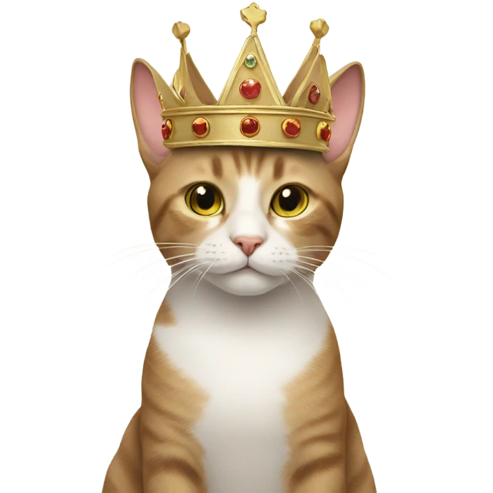 Cat wearing a crown  emoji