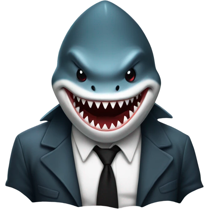 Gangster shark emoji