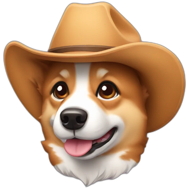 corgi with cowboy hat emoji