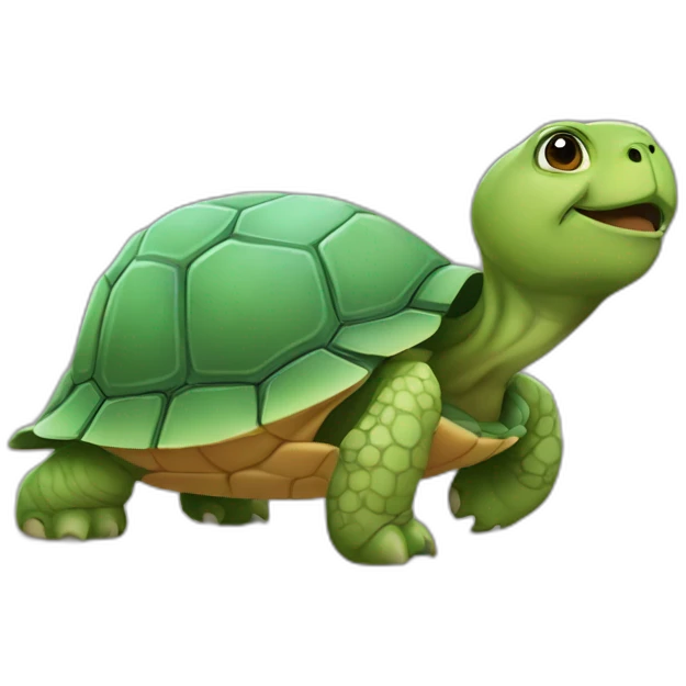 A cute little tortoise named "Ritva" asking people to calm down emoji
