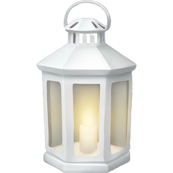 White Christmas lantern  emoji