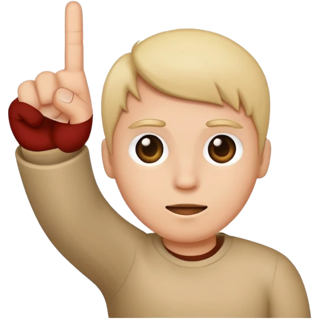 Holding up the middle finger emoji