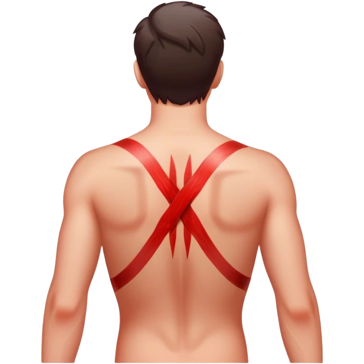 Scratched man back emoji