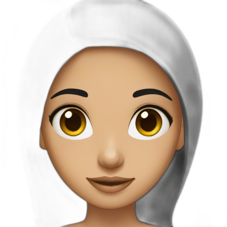 Young Arab girl with black hairs emoji