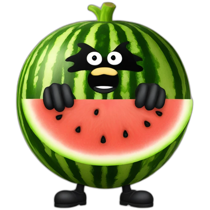 golliwog watermelon emoji