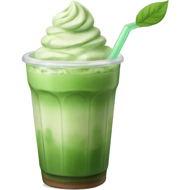 Iced matcha latte  emoji