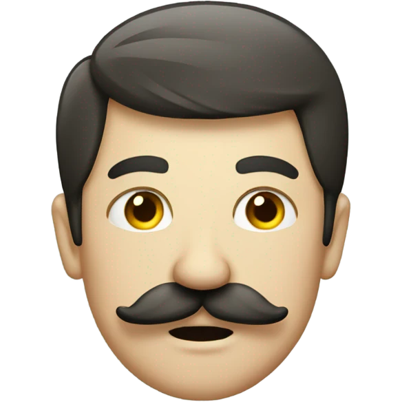German man with a moustache farting  emoji