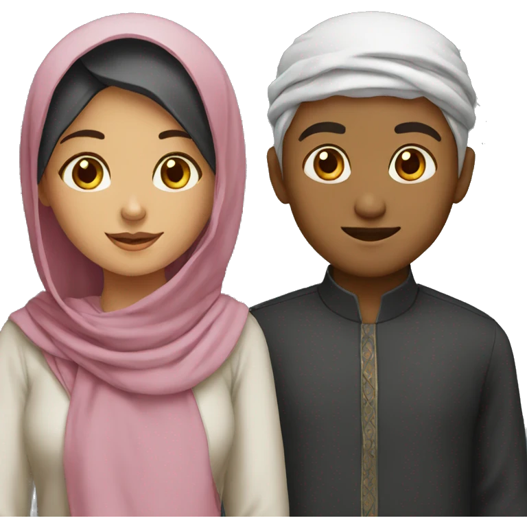 Muslim girl and boy emoji