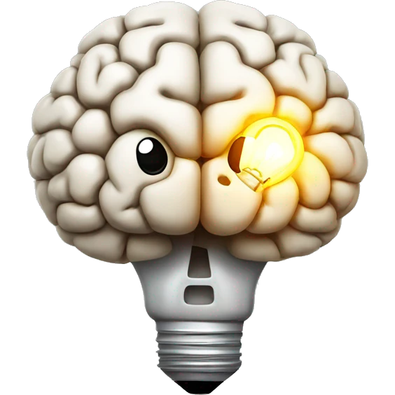 brain with a light bulb emoji