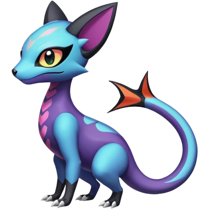 Meloetta-Purrloin-Salandit-Nargacuga-Pokémon-Fakémon-fusion-hybrid-creature emoji