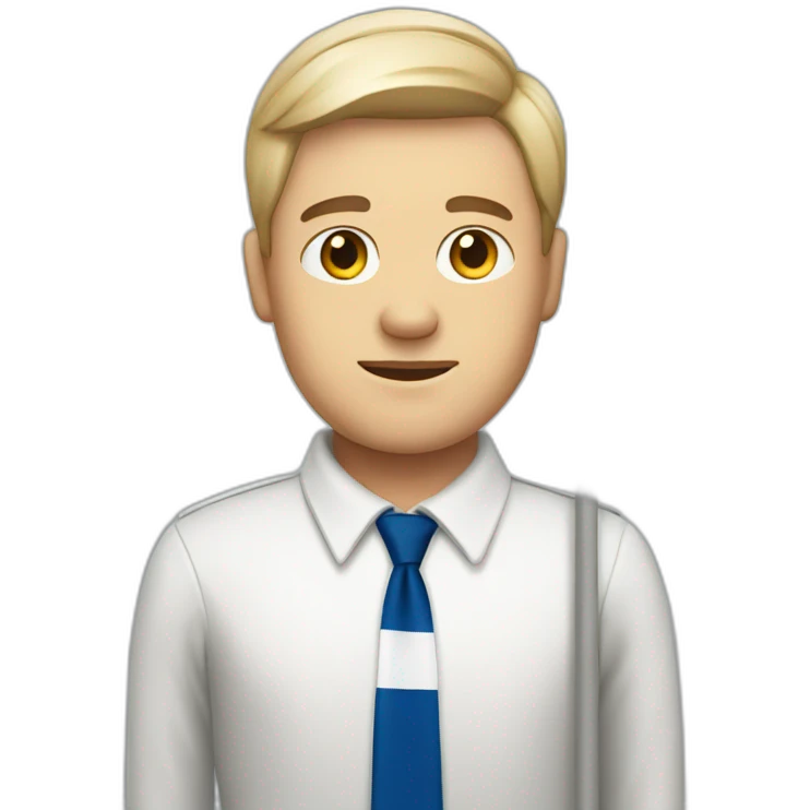 Finnish Man with the flag behind him emoji