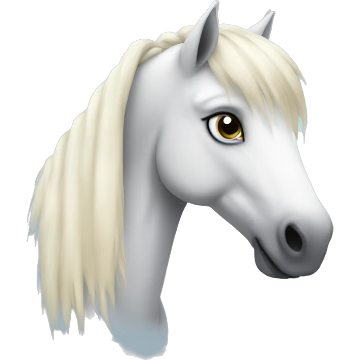 White pony  emoji