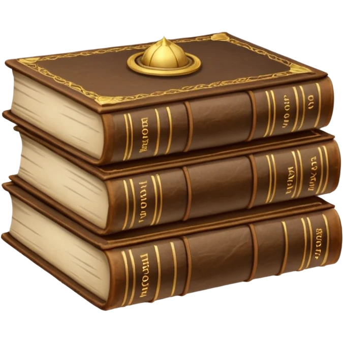 A stack of edwardian-era spellbooks emoji