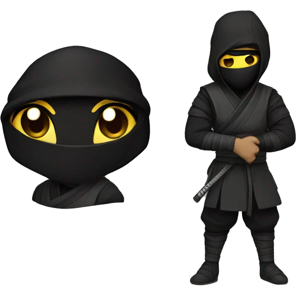 ninja combined with pin love  emoji