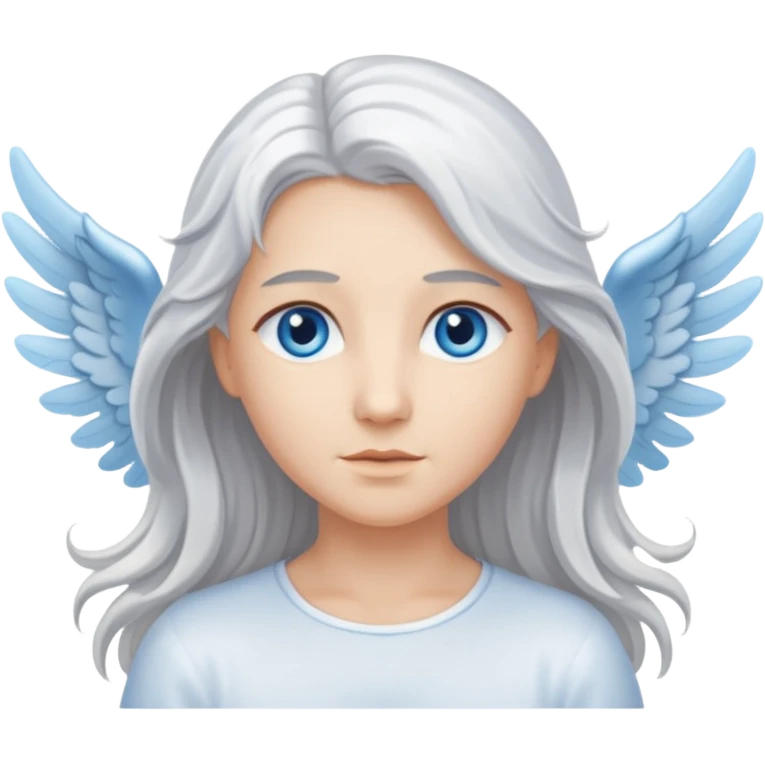 Angel with flowing silver hair





























 emoji