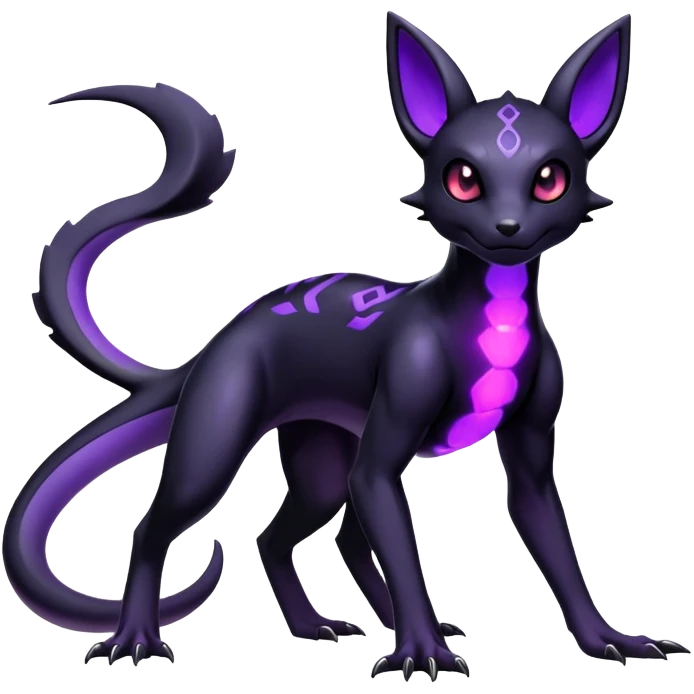Salandit-Umbreon-Fakémon-hybrid-creature (full body)  emoji