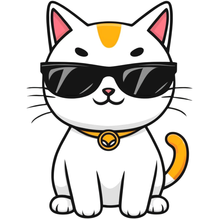 Cat with sunglasses emoji
