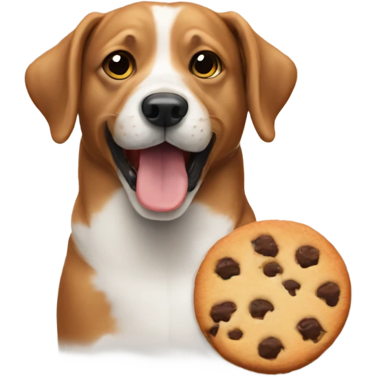 Dog eating a cookie  emoji