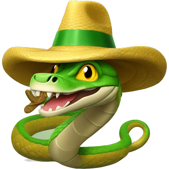 Serpiente con sombrero  emoji