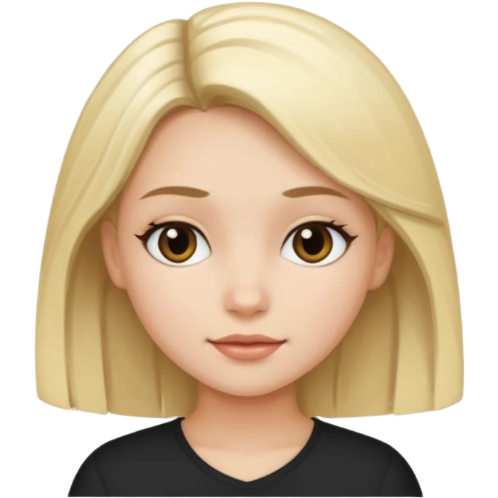 Black blond hair attractive girl  emoji