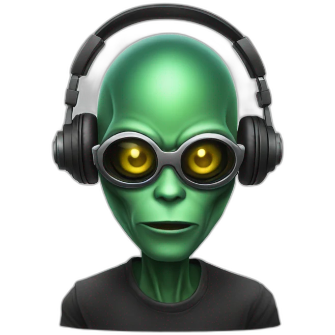 Dj alien emoji