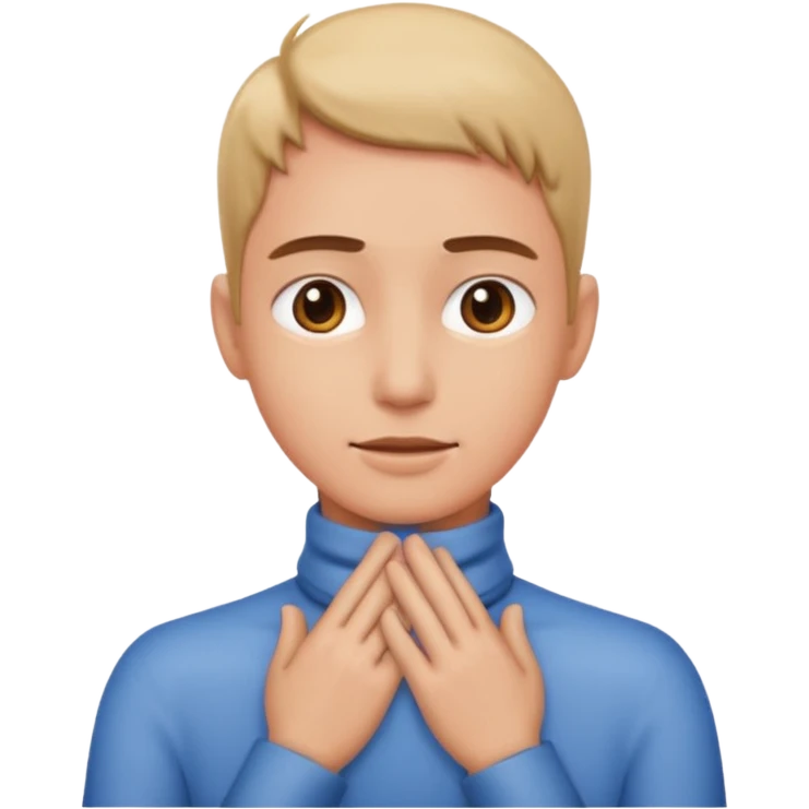 person with hands around neck emoji