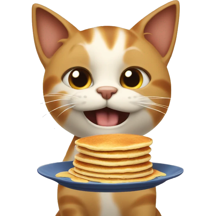 Cat eat pancakes  emoji