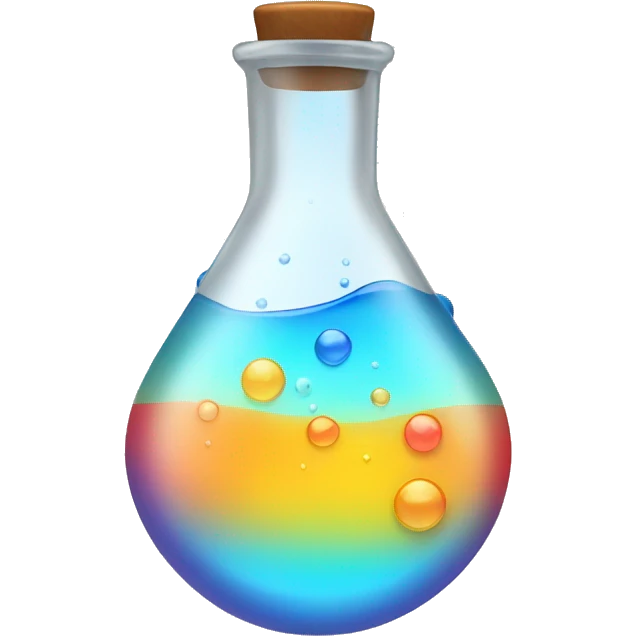 a flask with bubbling colored liquid emoji