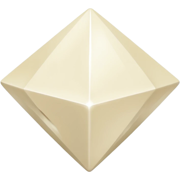 diamond shape carved from ivory. square tilted 45 degrees. full front view emoji