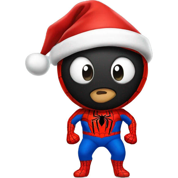 Spider-Man with Santa hat emoji