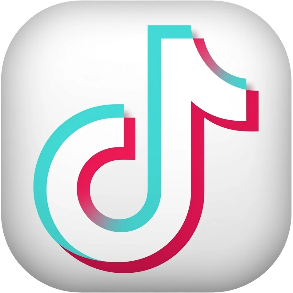 3d skeuomorphic tiktok logo emoji