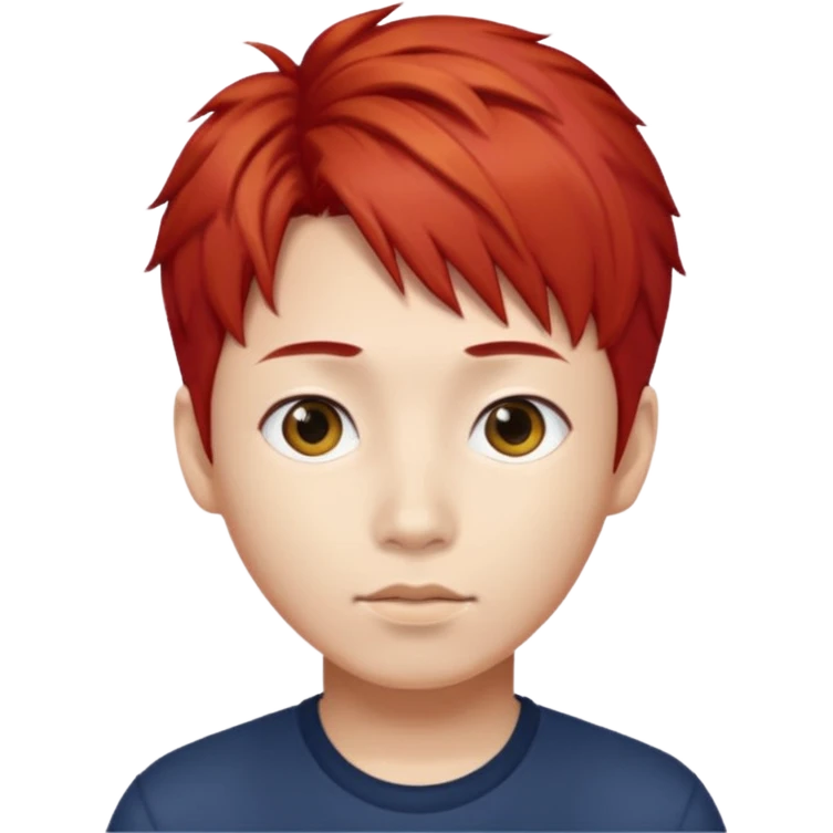 A korean boy with red hair  emoji